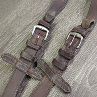 Thick Wide Braided Rubber Grip Inserts Web Reins *gc, rubs, dry, dirty, edge scrapes, dry rubber
