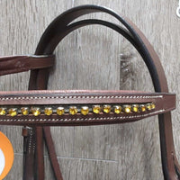 Rsd Padded Bridle, Bling, tag *new, v.mnr dents, stretched holes, creases & scrape
