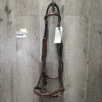 Rsd Bridle, 12" Cheeks *gc, dry, stiff, scrapes, dry, tight keepers, clean & mnr dirt
