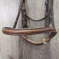 Rsd Bridle, 12" Cheeks *gc, dry, stiff, scrapes, dry, tight keepers, clean & mnr dirt
