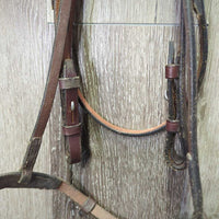 Rsd Bridle, 12" Cheeks *gc, dry, stiff, scrapes, dry, tight keepers, clean & mnr dirt
