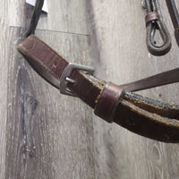 Rsd Bridle, 12" Cheeks *gc, dry, stiff, scrapes, dry, tight keepers, clean & mnr dirt
