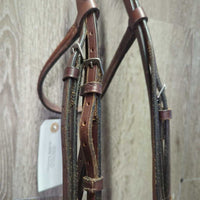 Rsd Bridle, 12" Cheeks *gc, dry, stiff, scrapes, dry, tight keepers, clean & mnr dirt
