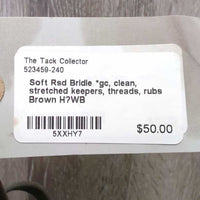 Soft Rsd Bridle *gc, clean, stretched keepers, threads, rubs
