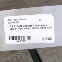 Thick Soft Leather Crownpiece ONLY *vgc, clean, dents
