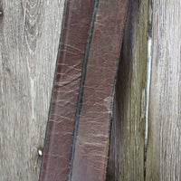 Rolled Leather & Metal Ferrules Headstall, Split Reins, 4.75" Curb Bit, Chain *vgc, clean, stiff
