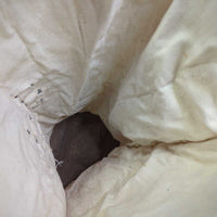 Hvy Canvas Feed Bag *gc, older? mnr dirt, stains, threads & oat residue, velcro crown
