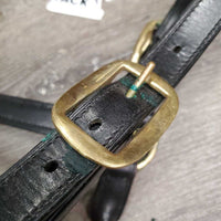 Hvy Double Stitch Leather Halter, "2008 Parkland Dressage Festival" nameplate *xc, older, oxidization, stiff
