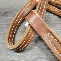 Hvy Leather Double Stitch Leather Halter, Slip Nose *xc/like new, mnr scrapes, film, rubs & stains
