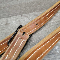 Hvy Leather Double Stitch Leather Halter, Slip Nose *xc/like new, mnr scrapes, film, rubs & stains
