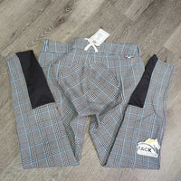 Full Seat Sticky Breeches *gc, mnr stains, seam puckers, older, curled inside waist, undone stitching, thread
