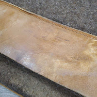 1.5" Thick Felt Western Saddle Pad, leather trim *gc, dirt, stains, rubs, clumpy, sweat residue
