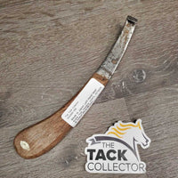 Left Hand Hoof Knife *fair, residue, stains, scrapes & faded
