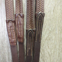 Braided Bridle; Browband & Noseband *gc, clean, creases, older, mnr dirt , Bobbys Tack Rubber Reins *xc, clean

