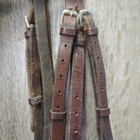 Braided Bridle; Browband & Noseband *gc, clean, creases, older, mnr dirt , Bobbys Tack Rubber Reins *xc, clean
