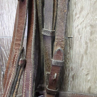 Braided Bridle; Browband & Noseband *gc, clean, creases, older, mnr dirt , Bobbys Tack Rubber Reins *xc, clean

