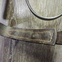 Flat Wide Hvy Duty Bridle, Thick Wide Braided Reins *xc, clean & mnr dirt, creases, scrapesdents & stain, older?
