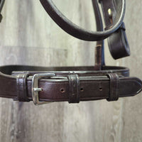 Flat Wide Hvy Duty Bridle, Thick Wide Braided Reins *xc, clean & mnr dirt, creases, scrapesdents & stain, older?
