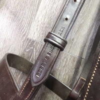 Flat Wide Hvy Duty Bridle, Thick Wide Braided Reins *xc, clean & mnr dirt, creases, scrapesdents & stain, older?
