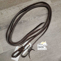 .75" Wide Western Leather Split Reins, loops, leather laces *like new, stiff
