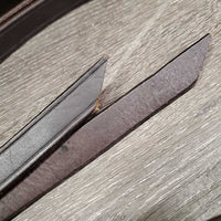 .75" Wide Western Leather Split Reins, loops, leather laces *like new, stiff
