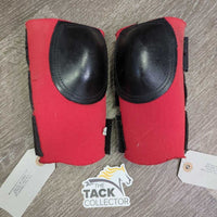 Short Noeprene Skid Boots, velcro *gc, clean, older, rubs, pills, slice, hairy velcro, stains, scrapes, scratches
