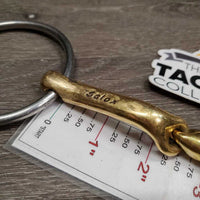 "9011" Thin Curved French Link Loose Ring Bit, Lozenge *gc, clean, residue, scuffs, stains
