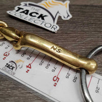 "9011" Thin Curved French Link Loose Ring Bit, Lozenge *gc, clean, residue, scuffs, stains
