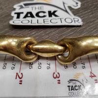 "9011" Thin Curved French Link Loose Ring Bit, Lozenge *gc, clean, residue, scuffs, stains
