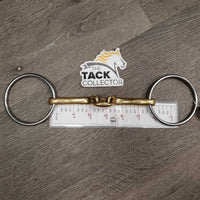 "9011" Thin Curved French Link Loose Ring Bit, Lozenge *gc, clean, residue, scuffs, stains
