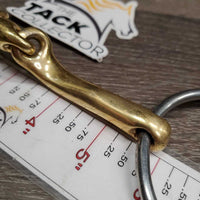 "9011" Thin Curved French Link Loose Ring Bit, Lozenge *gc, clean, residue, scuffs, stains
