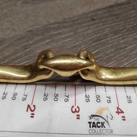 "9011" Thin Curved French Link Loose Ring Bit, Lozenge *gc, clean, residue, scuffs, stains
