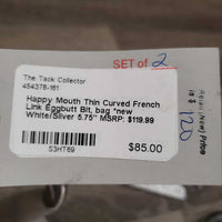 Thin Curved French Link Eggbutt Bit, bag *new
