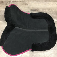 Sheepskin Quilt Half Pad, rolled edges *xc, mnr hair, dirt, rubs