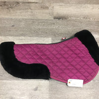 Sheepskin Quilt Half Pad, rolled edges *xc, mnr hair, dirt, rubs
