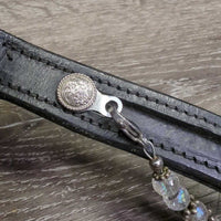 Padded Leather Browband, removeable bling *vgc, mnr dirt
