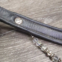 Padded Leather Browband, removeable bling *vgc, mnr dirt
