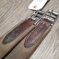 Lg Belly Girth, 2x els, Caribiner, Magnetic Cover *gc, dirt, creases, hairy seams, edges: scrapes, slices, dry & hard creases
