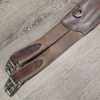 Lg Belly Girth, 2x els, Caribiner, Magnetic Cover *gc, dirt, creases, hairy seams, edges: scrapes, slices, dry & hard creases