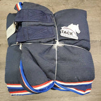 Hvy Stable Blanket, tail, "Classic Horse.de" *gc, clean, shrunk, lining holes, puckers, older, mnr hair, pills, stains?, faded
