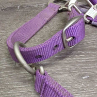 Nylon Fleece Lined Halter, snap, adj *gc, dirty, hairy, stains?, older
