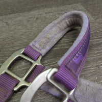 Nylon Fleece Lined Halter, snap, adj *gc, dirty, hairy, stains?, older
