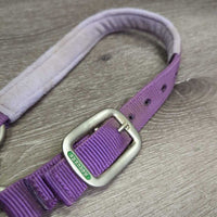Nylon Fleece Lined Halter, snap, adj *gc, dirty, hairy, stains?, older
