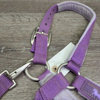 Nylon Fleece Lined Halter, snap, adj *gc, dirty, hairy, stains?, older
