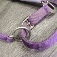 Nylon Fleece Lined Halter, snap, adj *gc, dirty, hairy, stains?, older
