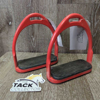 Light Metal Stirrup Irons, grips *vgc, mnr dusty & scratches
