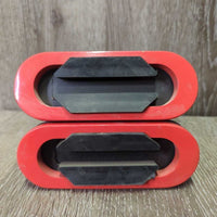 Light Metal Stirrup Irons, grips *vgc, mnr dusty & scratches
