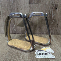 Saftey Stirrups, grips, elastics, leather keepers *gc, dirty, scratches, cracking elastics, rubs

