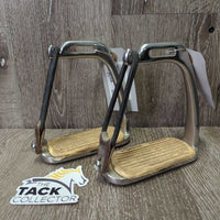 Saftey Stirrups, grips, elastics, leather keepers *gc, dirty, scratches, cracking elastics, rubs
