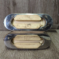 Saftey Stirrups, grips, elastics, leather keepers *gc, dirty, scratches, cracking elastics, rubs
